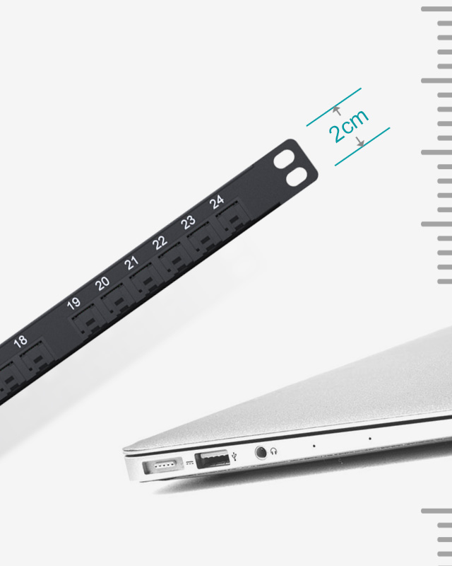 0.5U24口-超薄网络配线架