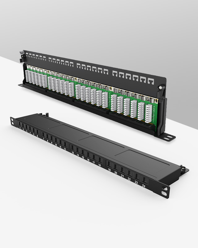 0.5U24口-防尘网络配线架