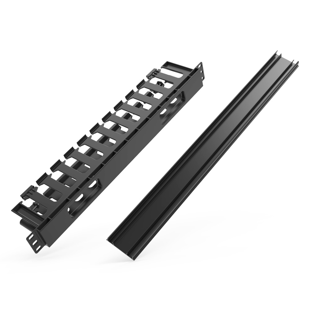 1U 24 Port-Plastic Cable Management Rack
