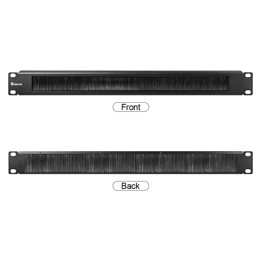 1U 19-inch Rack Mount Brush Cable Entry Panel