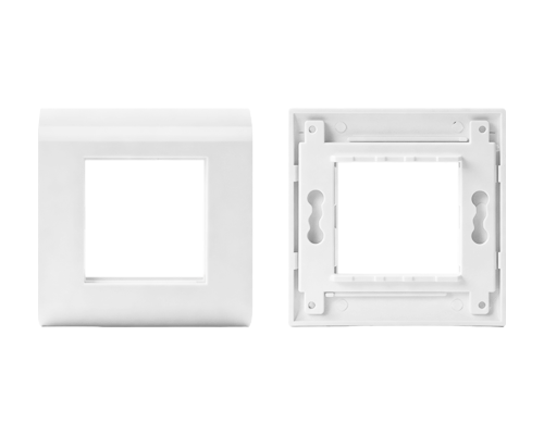 French-Style 80×80mm Universal Modular Faceplate Frame