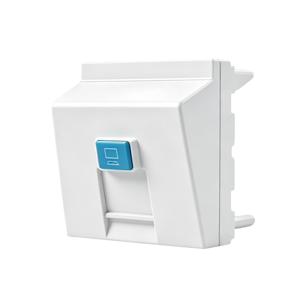 45×45mm Single-Port Angled Modular Data Insert
