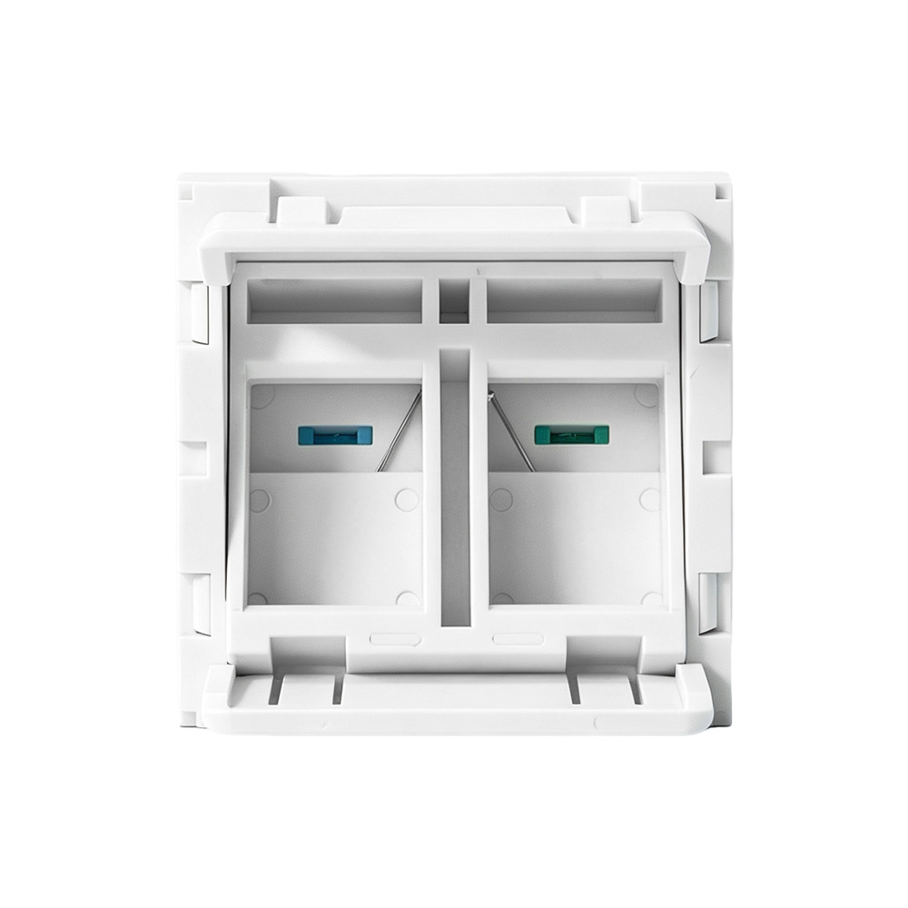 45×45mm Dual-Port Angled Modular Data Insert