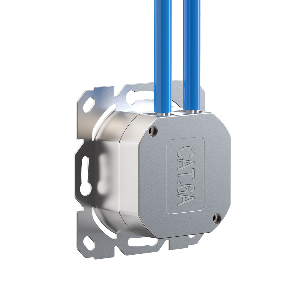 Dust-Proof 80 Type Dual Port Shielded Network Faceplate