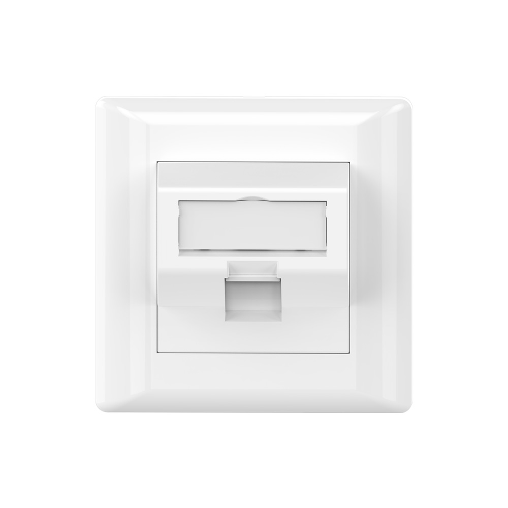 Dust-Proof 86 Type Single Port Wall Faceplate