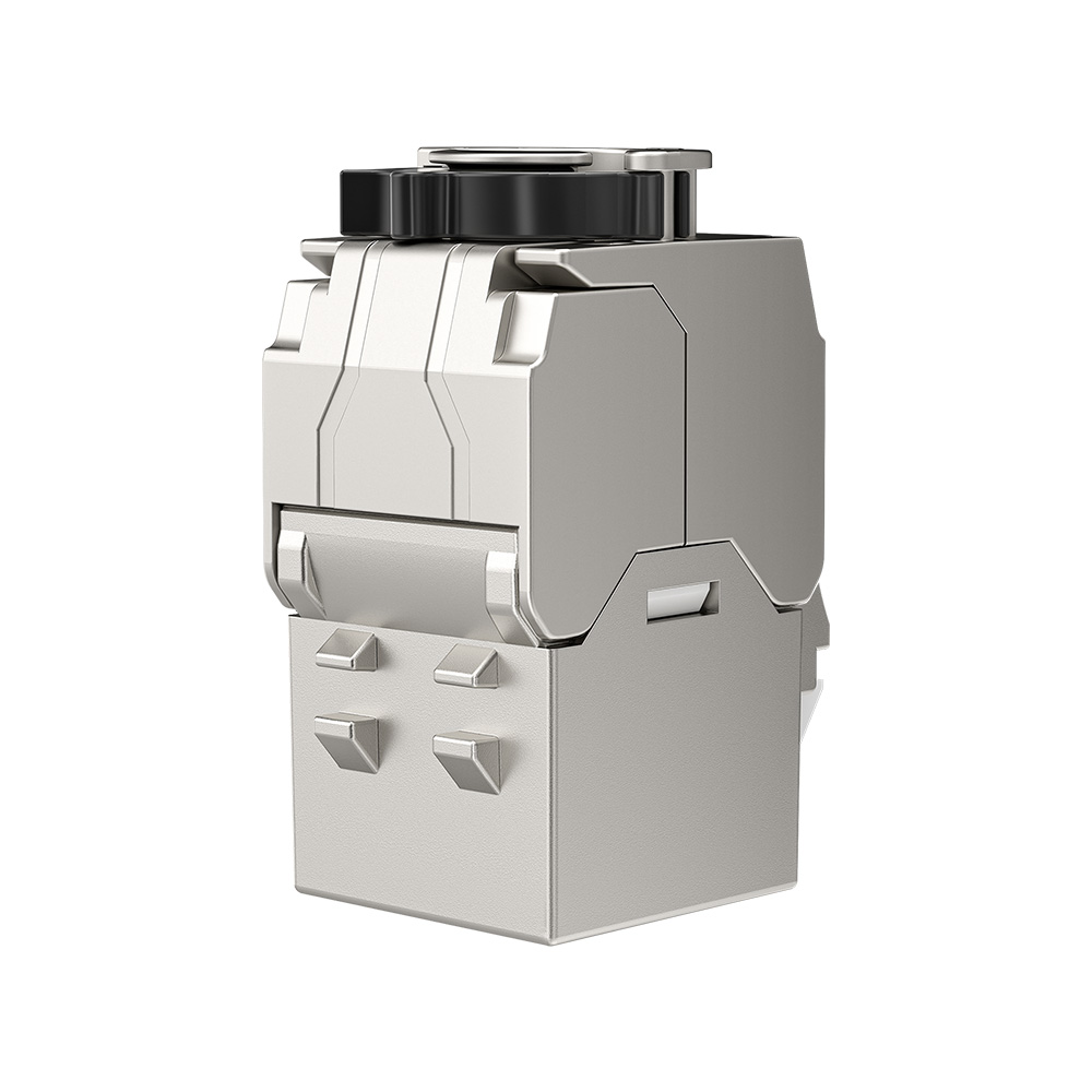 Ultra-Short Shielded Toolless RJ45 Keystone Jack