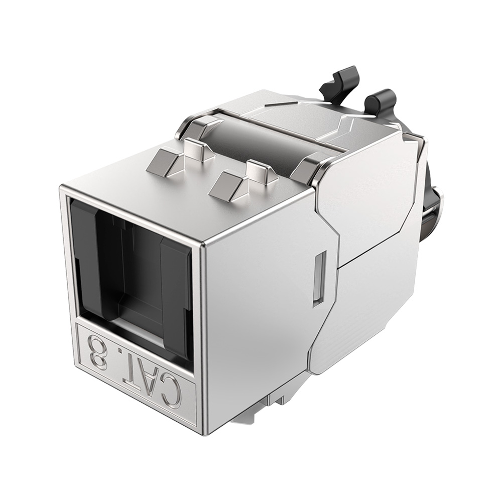 Ultra-Short Shielded Toolless RJ45 Keystone Jack