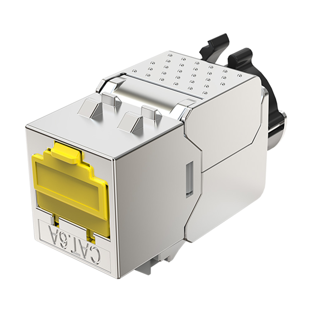 Colour-Coded Dust-Proof Cat.6A FTP Keystone Jack