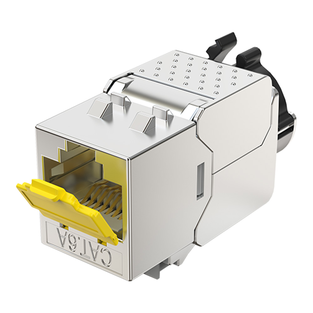 Colour-Coded Dust-Proof Cat.6A FTP Keystone Jack