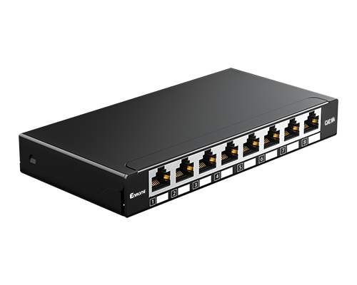 0.5U 8 Port-CAT.6A Shielded Patch Panel