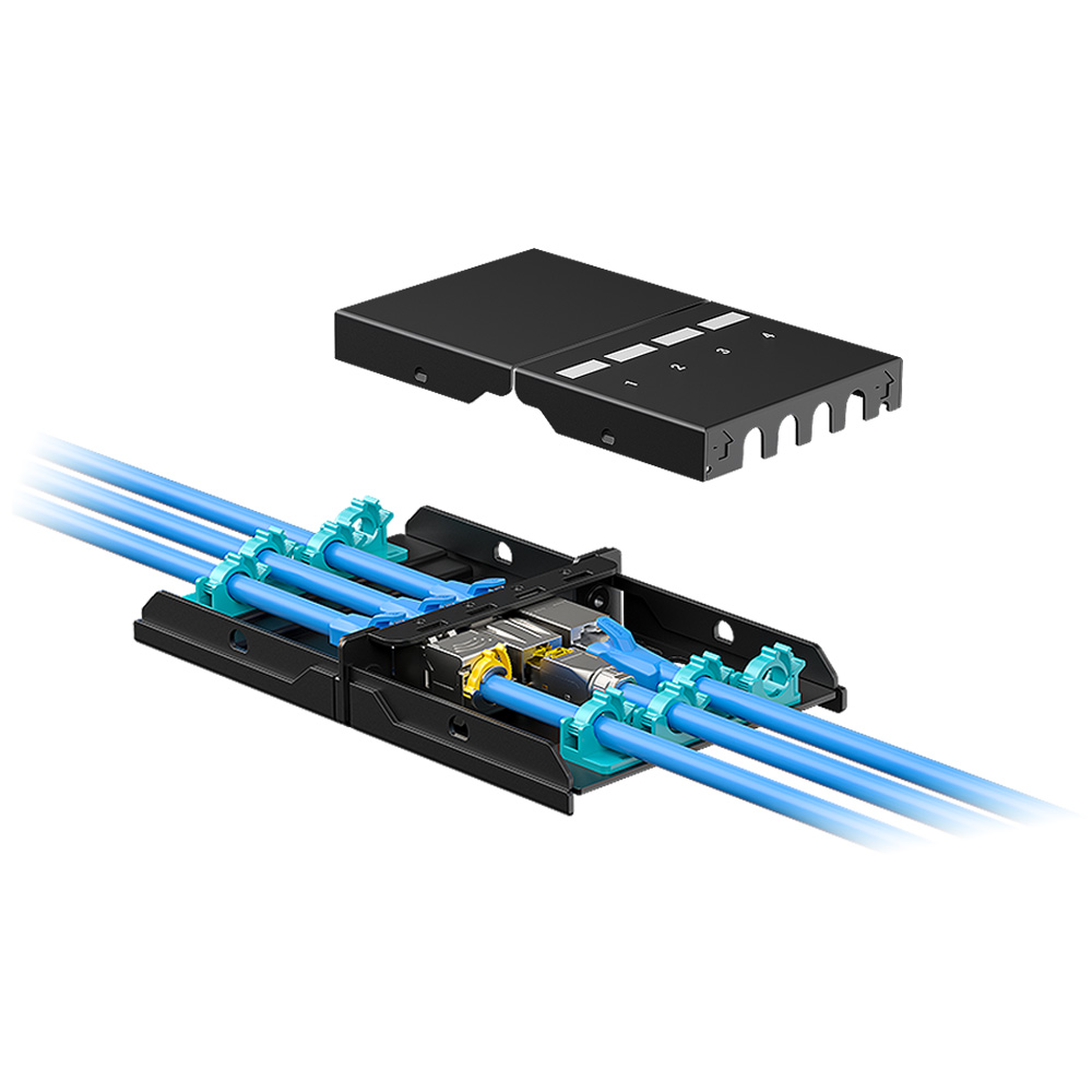 Compact 0.5U 4 Port Blank Patch Panel