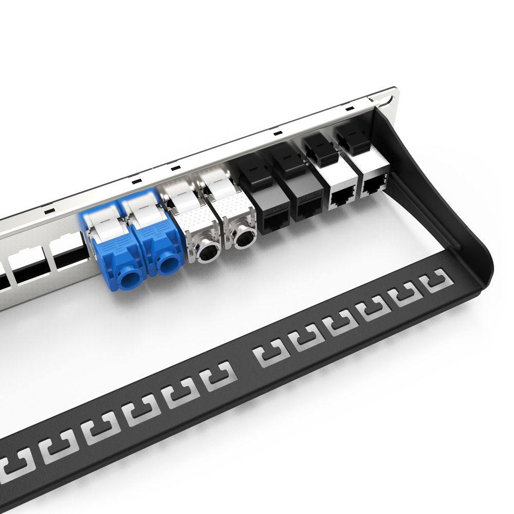 1U 12 Port FTP Blank Patch Panel with Removable Bracket