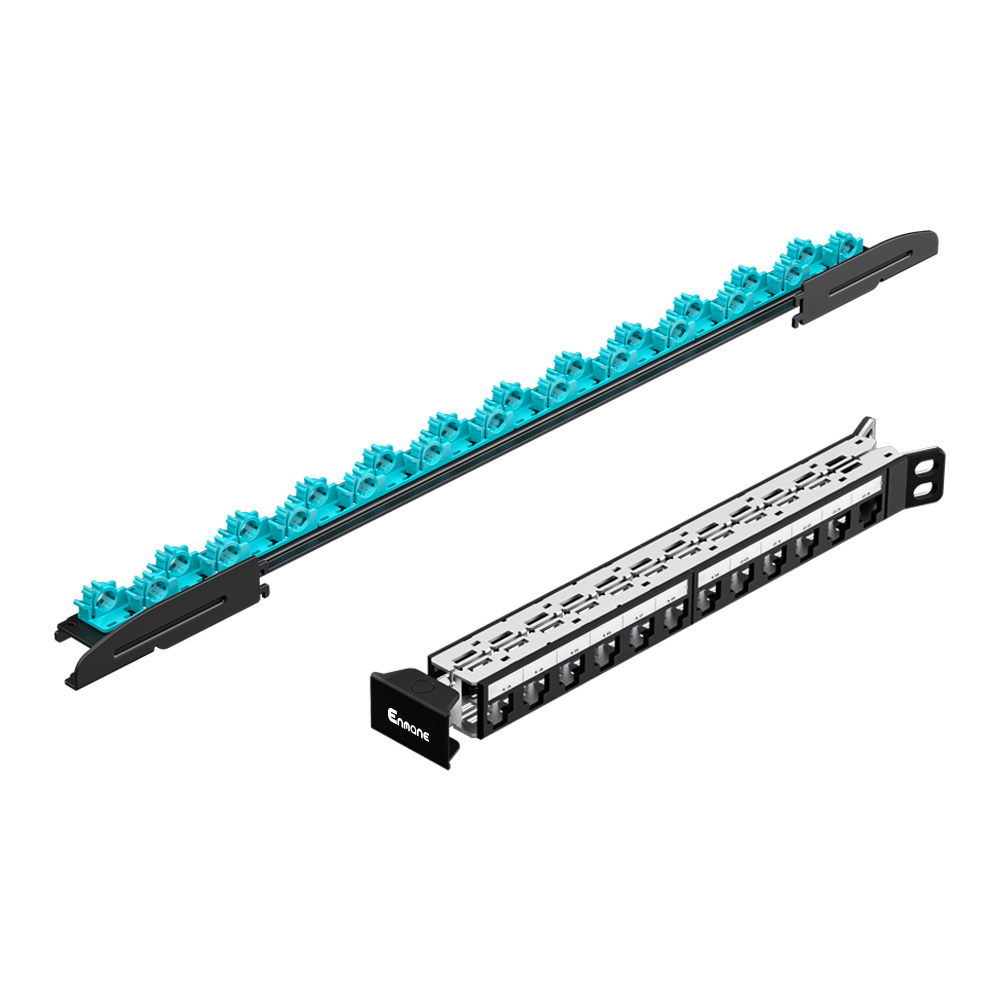 Bent-type 0.5U 24 Port Blank Patch Panel
