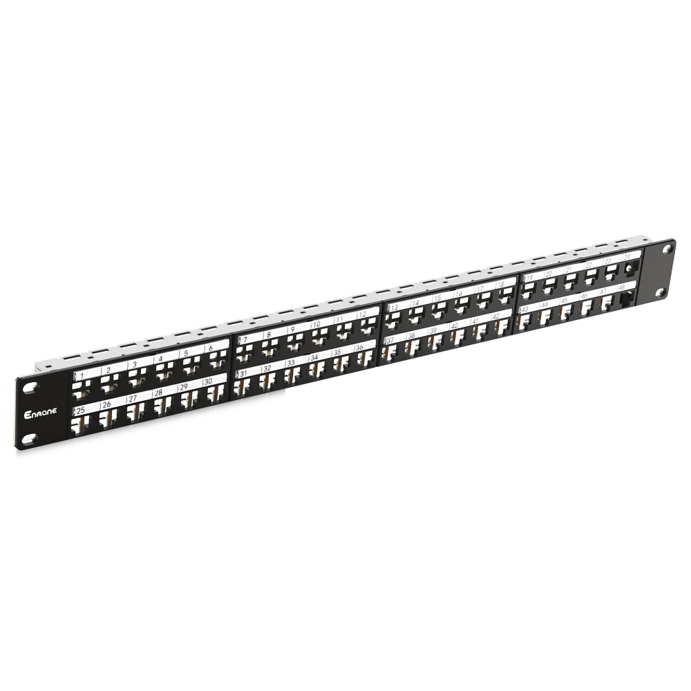 1U 48 Port FTP Blank Patch Panel for 19-Inch Racks