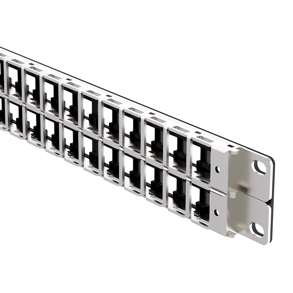 1U 48 Port FTP Blank Patch Panel for 19-Inch Racks