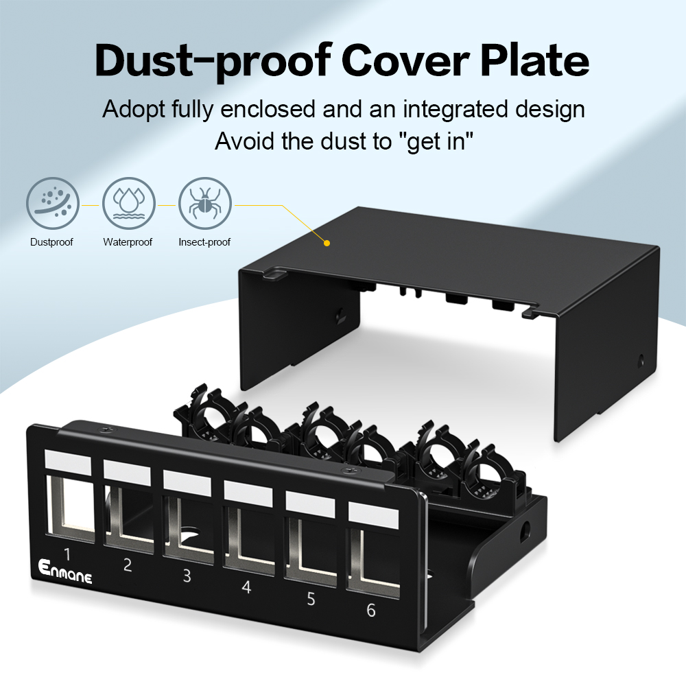 1U 6 Port-FTP Blank Patch Panel