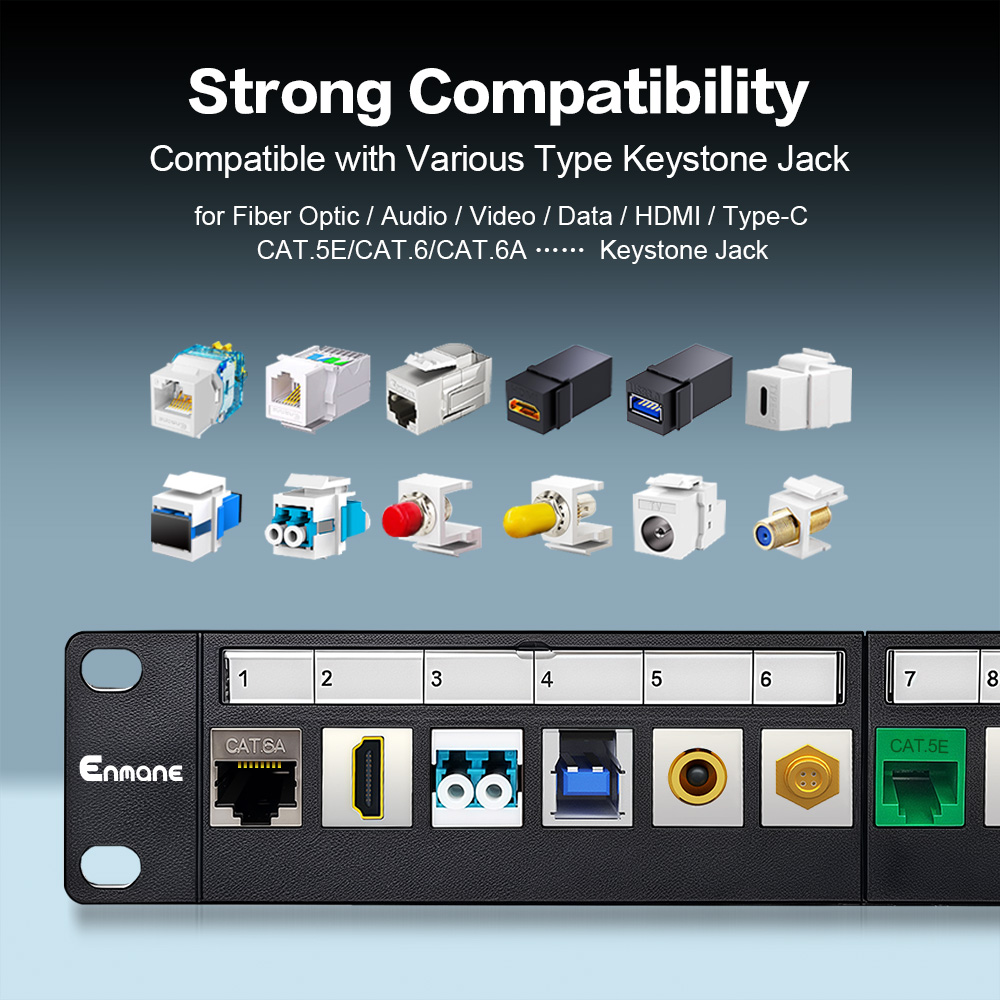 1U 12 Port-FTP Blank Patch Panel