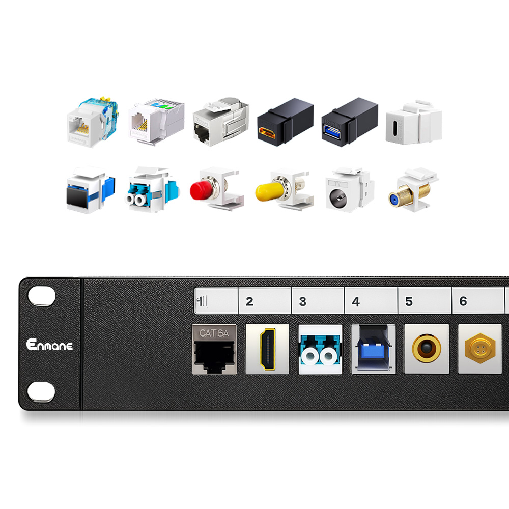 1U 8 Port FTP Blank Patch Panel