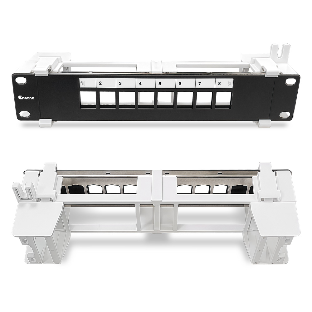1U 8 Port FTP Blank Patch Panel