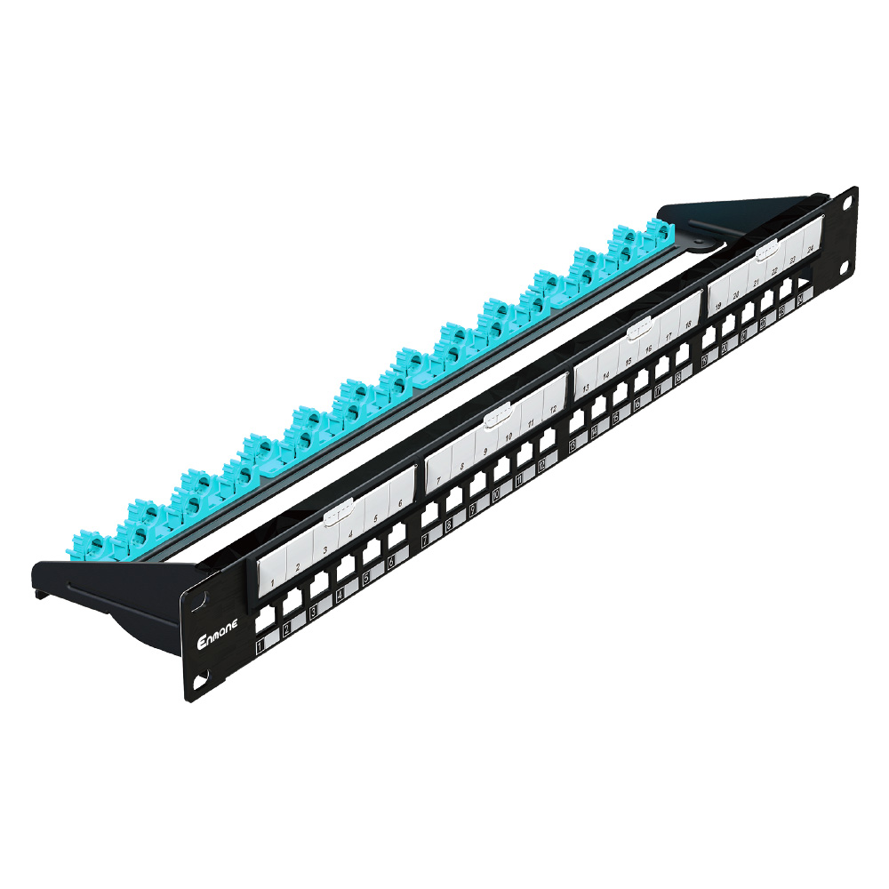 1U 24 Port FTP Blank Patch Panel with Removable Folding Bracket