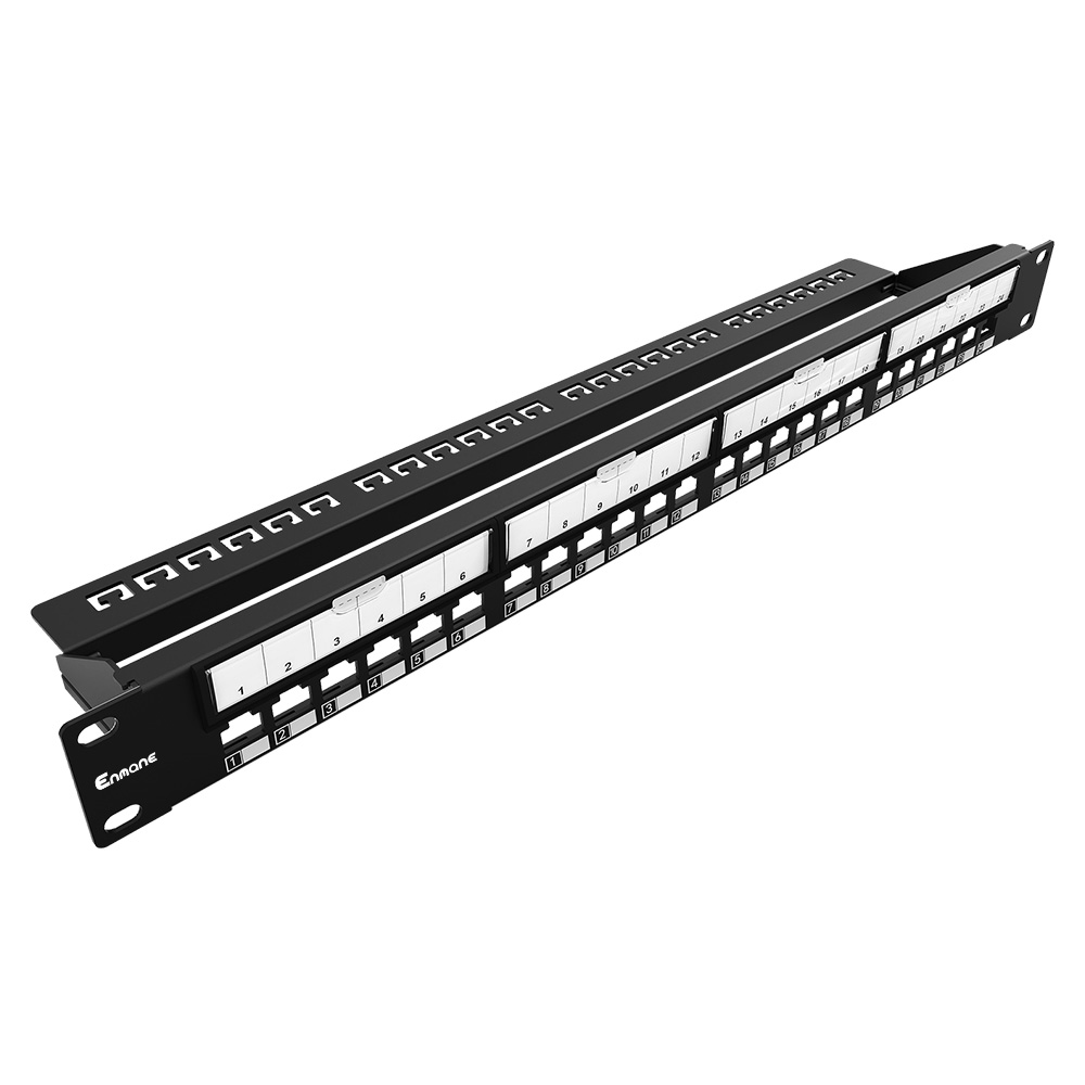 1U 24 Port FTP Blank Patch Panel with Large Label Area