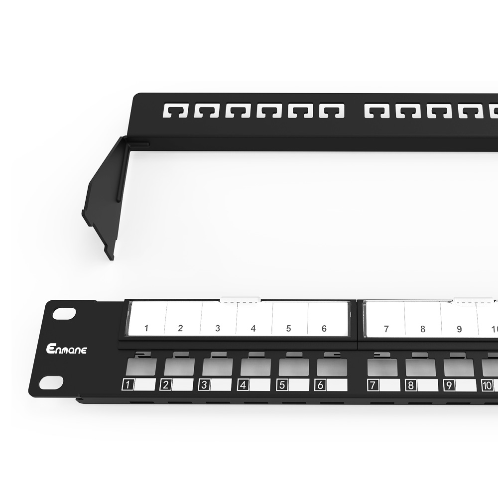 1U 24 Port FTP Blank Patch Panel with Large Label Area