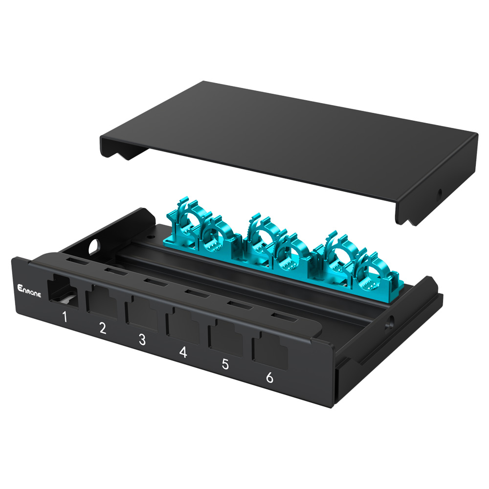 0.5U 6 Port-Blank Patch Panel