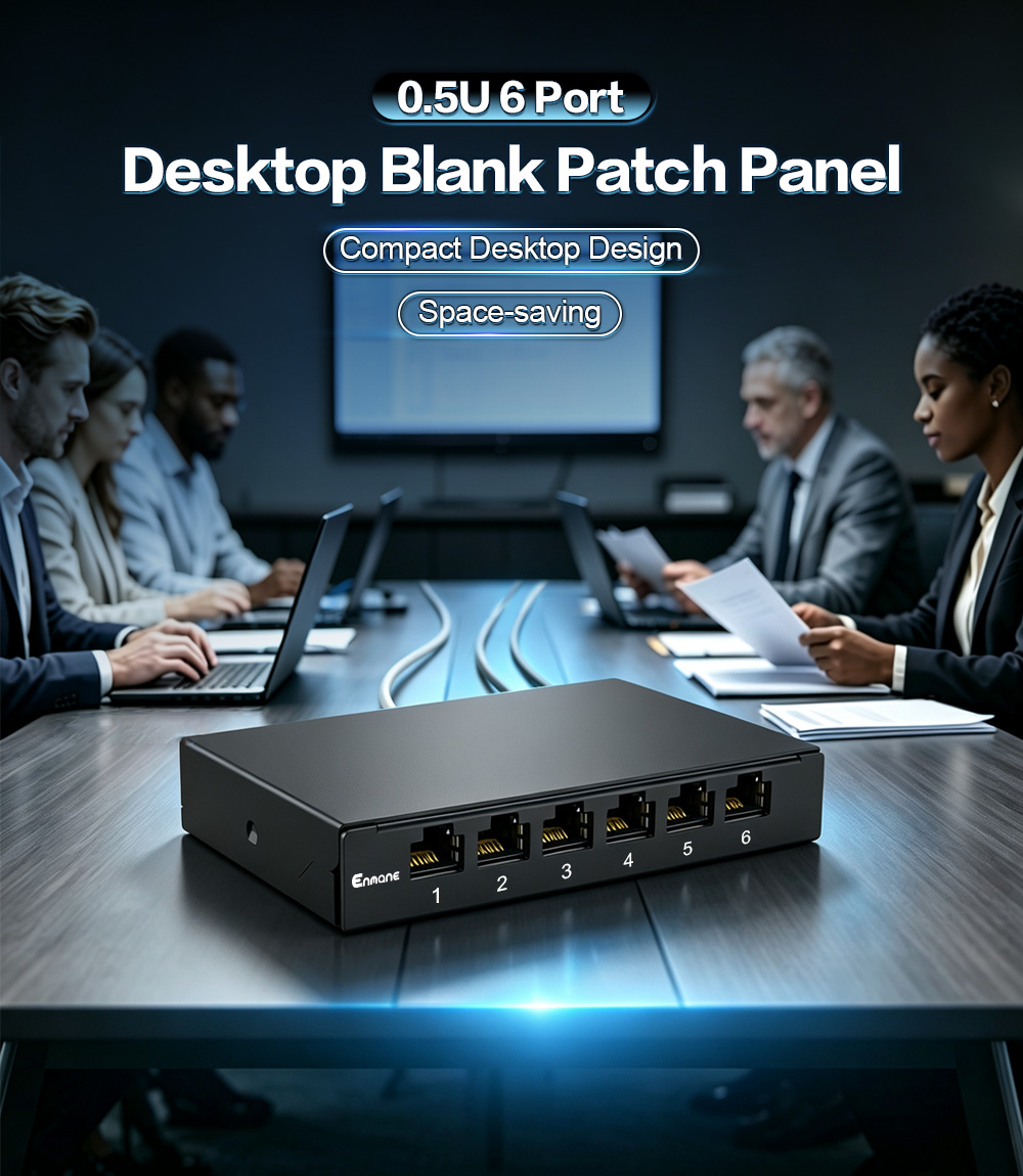 0.5U 6 Port-Blank Patch Panel