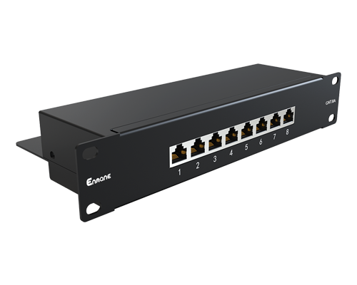 1U 8 Port-CAT.6A Shielded Patch Panel
