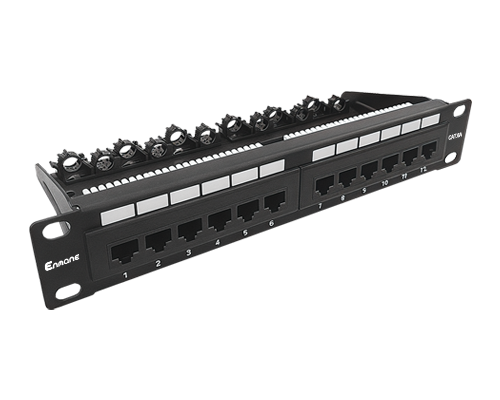 1U 12 Port-CAT.6A UTP Patch Panel