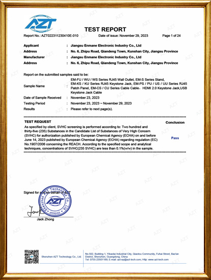 Reach Certificate
